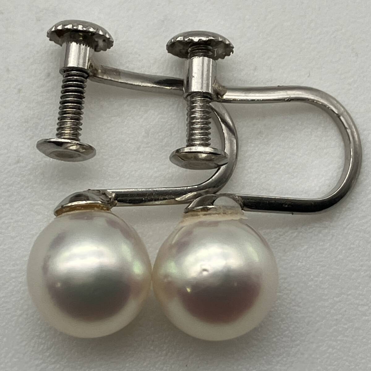 Pt900 プラチナ900 ネジ式イヤリング 1.8g_画像6