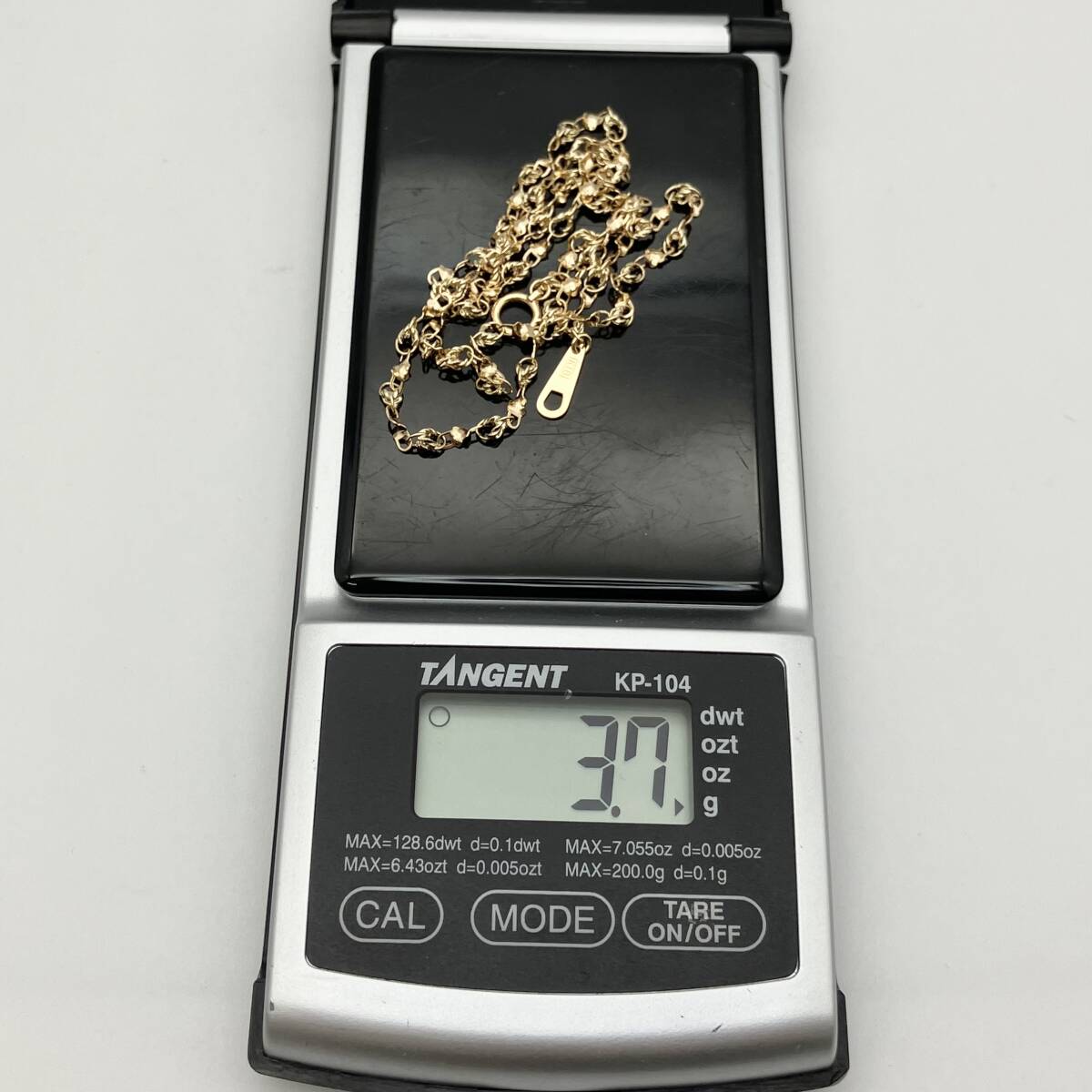 K18 18金 ゴールド デザイン チェーン ネックレス 40cm 総重量3.7g_画像7