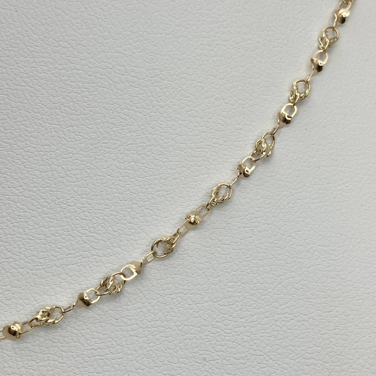 K18 18金 ゴールド デザイン チェーン ネックレス 40cm 総重量3.7g_画像1