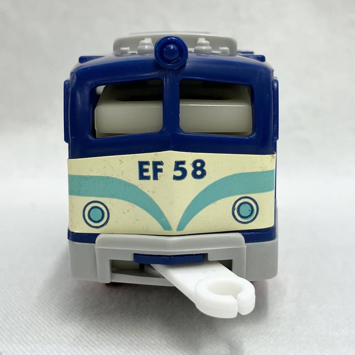 ■昭和レトロ プラレール　EF58 トミー　TOMY 電車　トレインミニカーおもちゃ当時物b■検）おまけ食玩消しゴム昔グリコ古い当時森永玩具 Yahoo!オークション - [動作確認済] TOMY トミー プラレール EF-58 旧
