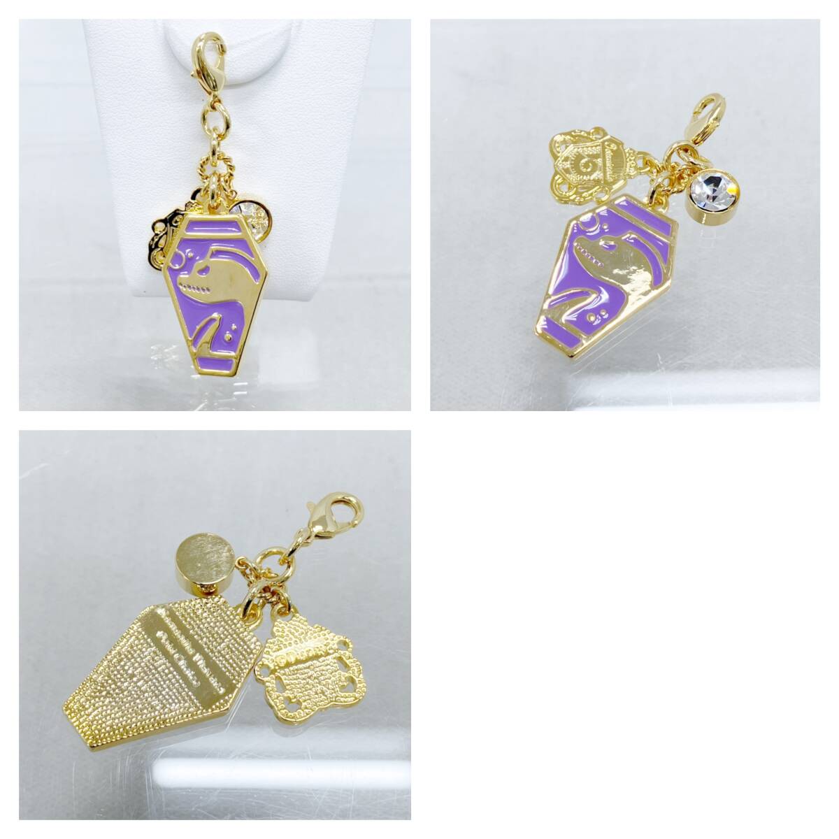 SamantheThavasa × Disney Twisted-Wonderland サマンサタバサ チャーム 3点セット ツイステ エペル ジェイド フロイド ディズニー_画像3