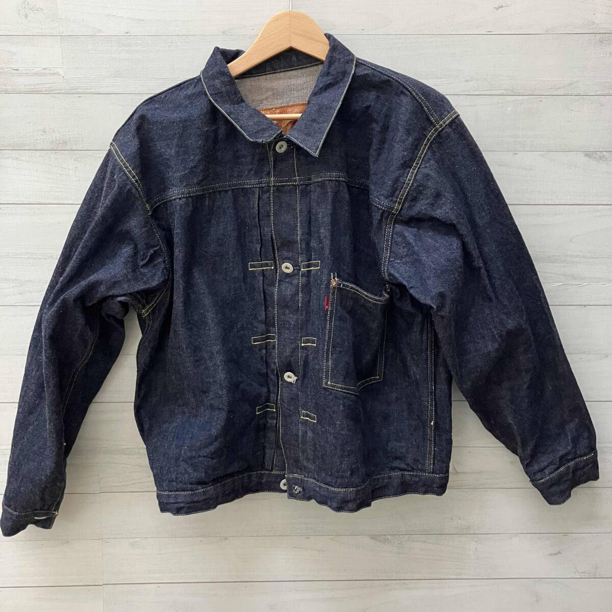 FULL COUNT フルカウント 24w Gジャン デニムジャケット S2107-24 WW2 MODEL BROWN COTTON DENIM JACKET 大戦モデル サイズ40_画像1