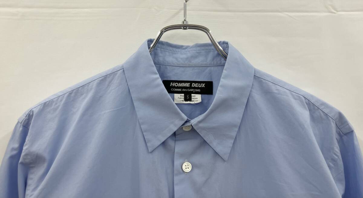 COMME des GARCONS HOMME DEUX コムデギャルソンオムドゥ 長袖シャツ DH-B033 綿100% 日本製 S ブルー 通年_画像3