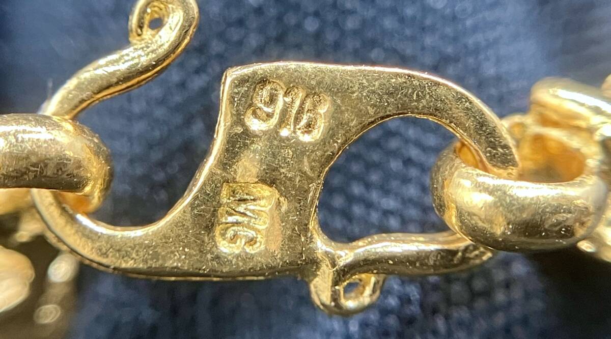 ブレスレット 916 刻印 ゴールド 20cm 15.0cm 店舗受取可_画像4