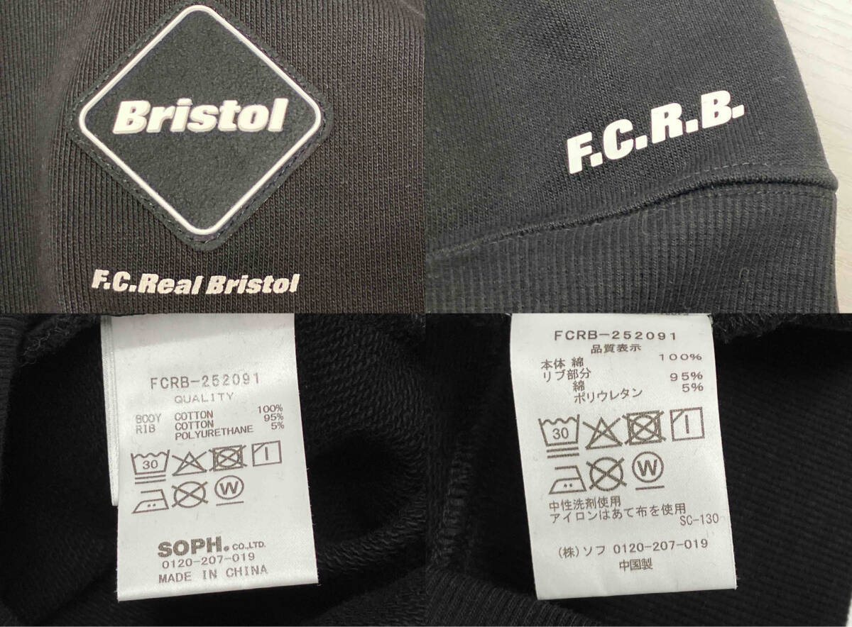 F.C.Real Bristol ブリストル BIG LOGO BAGGY SWEAT HOODIE ビッグロゴ バギー スウェットフーディー FCRB-252091 サイズXXL ブラック 通年_画像4
