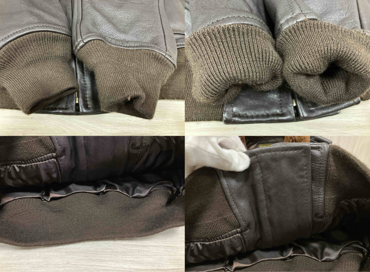 AVIREX/その他フライトジャケット/TOP GUN/GOAT SKIN 山羊革/6101063/BROWN/アヴィレックス/サイズ38_画像9