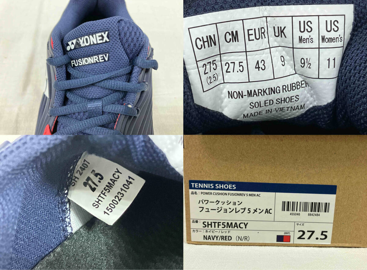 ヨネックス パワークッション フュージョンレブ5 AC YONEX メンズ テニスシューズ POWER CUSHION FUSIONREV 5 MEN AC SHTF5MACY 27.5cm_画像9