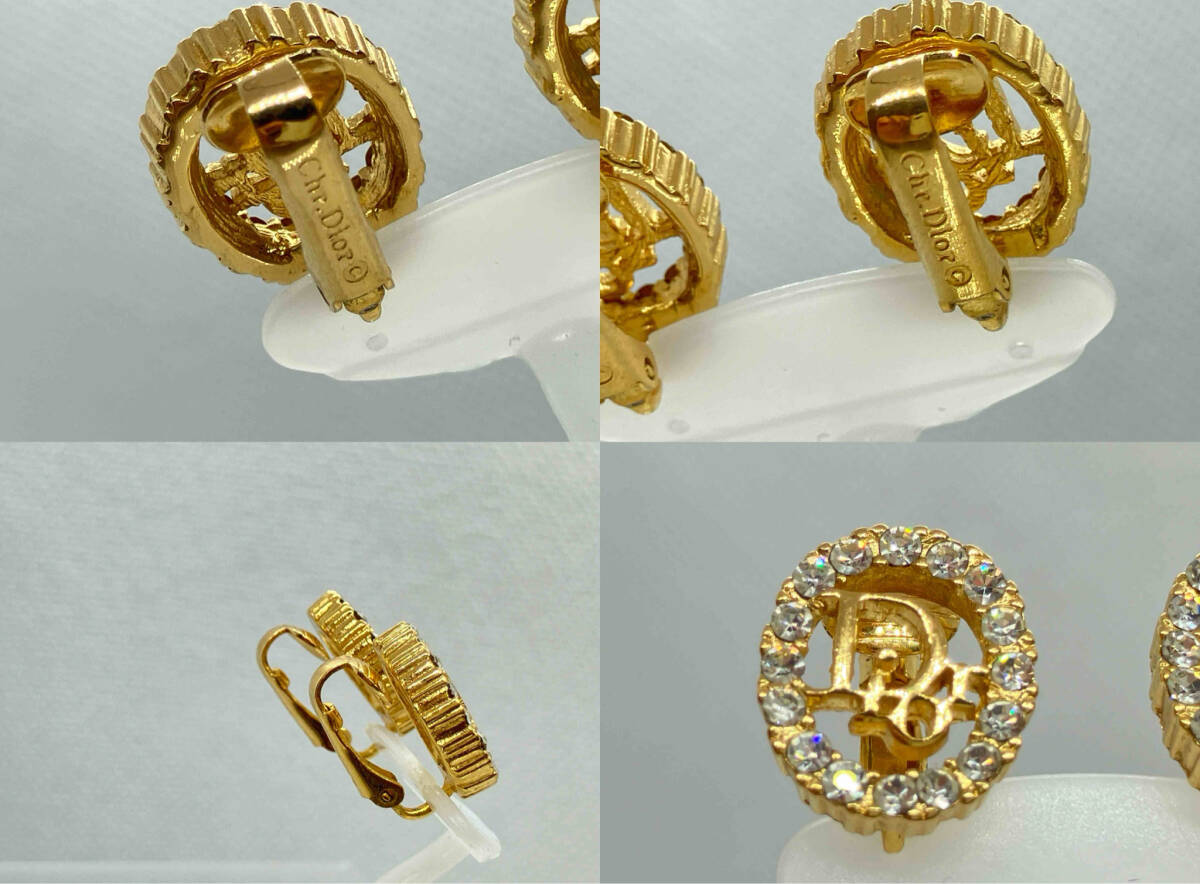 Dior イヤリング ラインストーンサークル_画像3