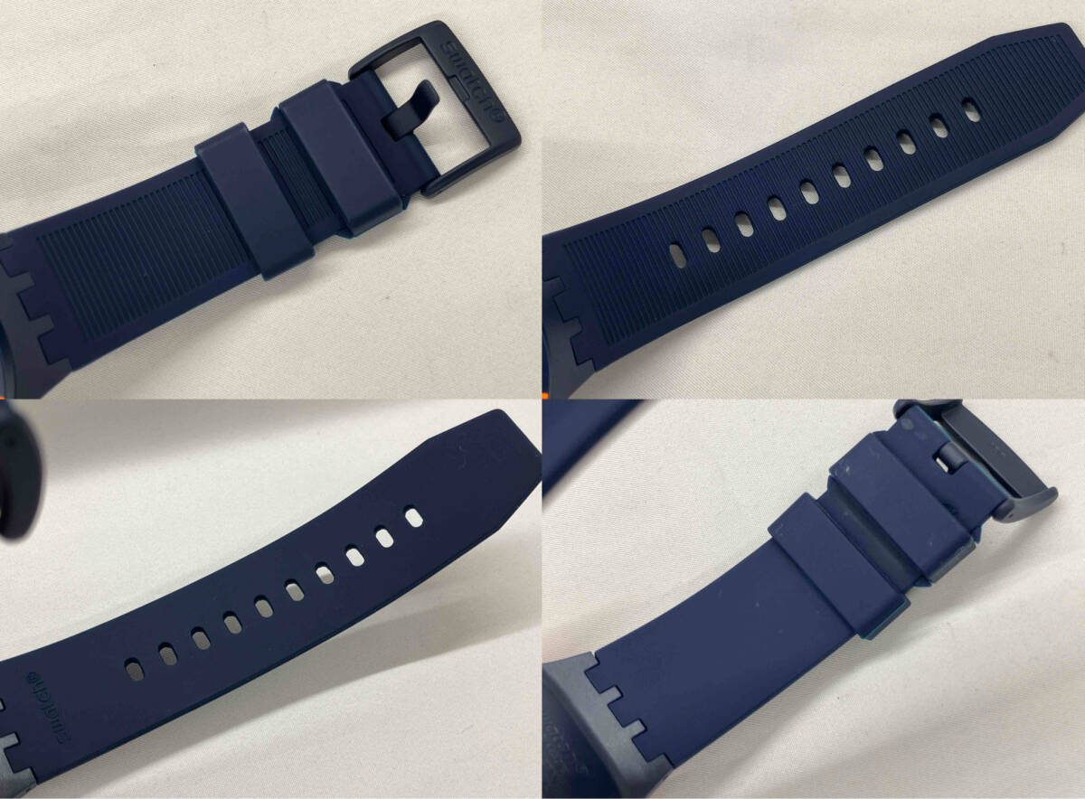 swatch クォーツ FUTURISTIC フューチャリスティック BIG BOLD ビッグボールド QZ スウォッチ ネイビー 紺 オレンジ_画像6