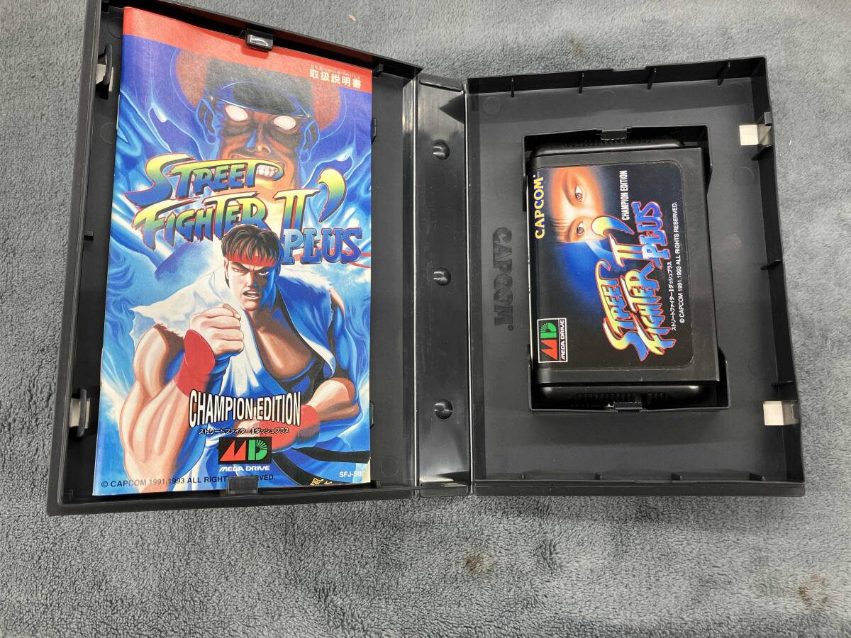 動作未確認 返品交換不可 MD ストリートファイター2ダッシュプラス_画像3