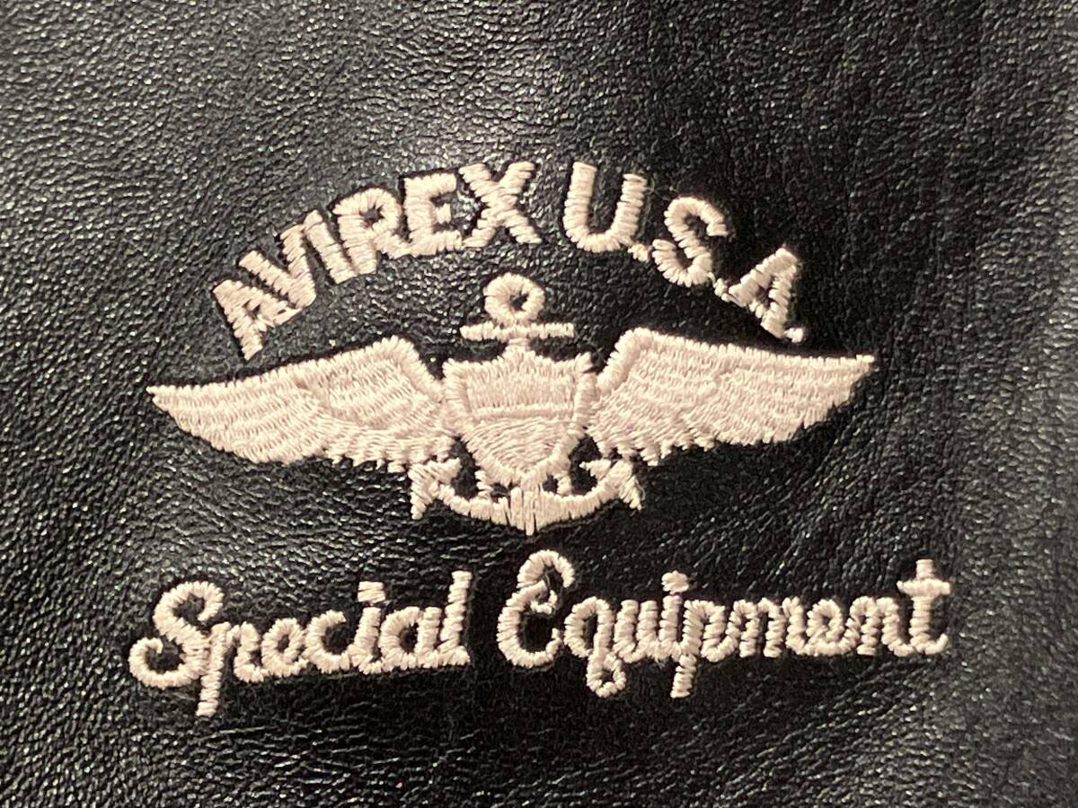 AVIREX アヴィレックス 6181032 バーシティジャケット レザー ブラック_画像7