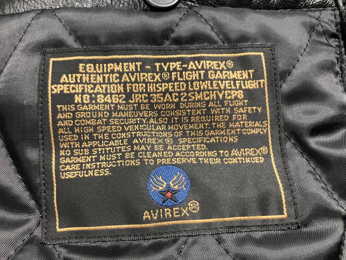 AVIREX アヴィレックス 6181032 バーシティジャケット レザー ブラック_画像4