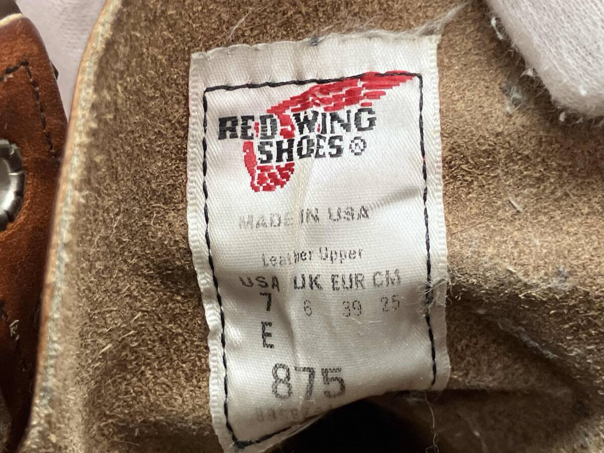 [ с коробкой ]RED WING 875 9959741 1021 6 дюймовый высота moktu Work ботинки 25.0cm