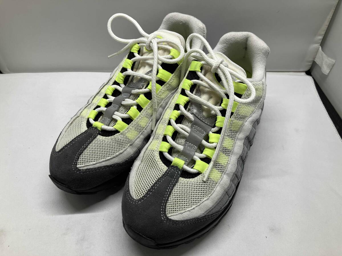NIKE Nike Women'swi мужской Air Max air max 95 OG Neon neon 307960-002 замша сетка спортивные туфли серый 24.5cm