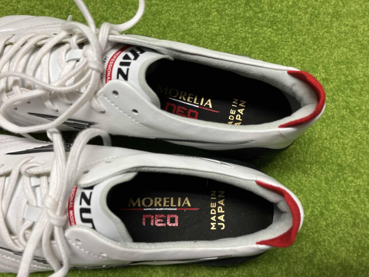 MIZUNO футбол шиповки 26.5cm MORELIA NEO IV утечка задний Neo JAPAN MIX P1GC233009 белый × черный × коричневый i потребности красный