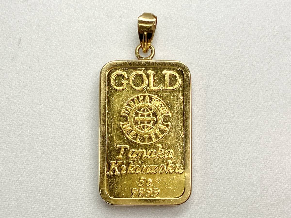 K24 K18 (総5.8g) インゴット 5g イエローゴールド ペンダントトップ レディースアクセサリー 店舗受取可