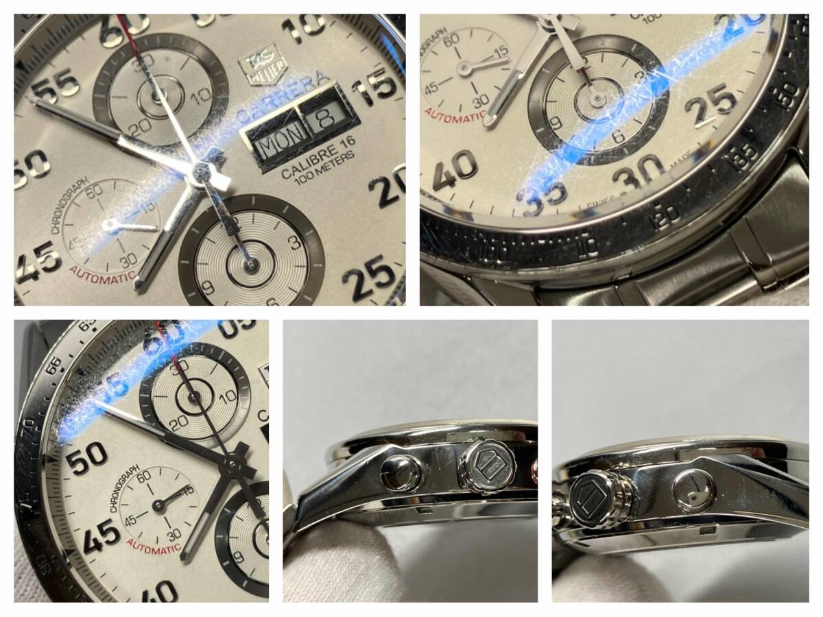 タグホイヤー TAG HEUER カレラ キャリバー16 CV2A11 自動巻き メンズ クロノグラフ 箱/説付_画像7