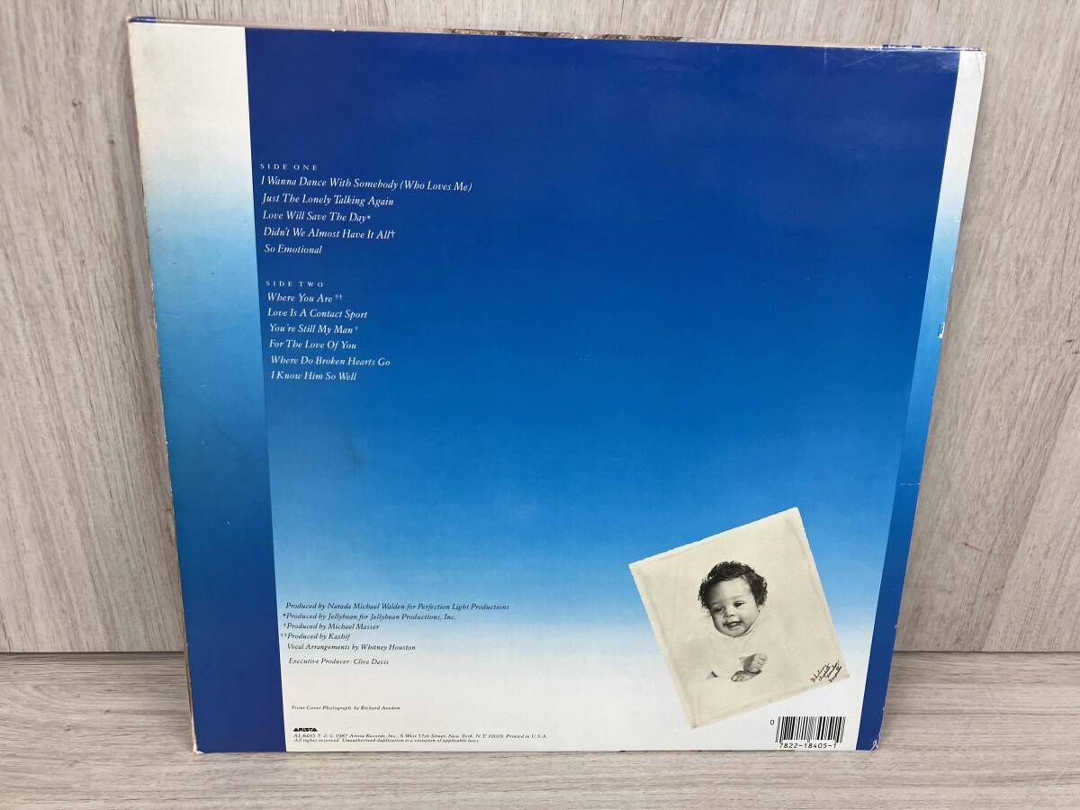 【LP】 Whitney Houston WHITNEY AL-8405_画像3