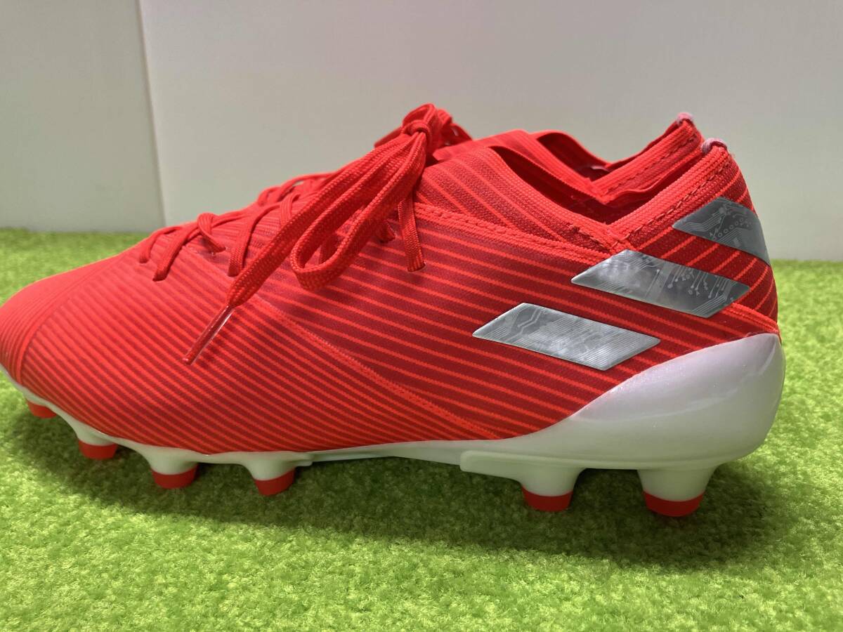 adidas アディダス サッカーシューズ 24.5cm ネメシス 19.1-ジャパン HG/AG(レッド×ホワイト)_画像2