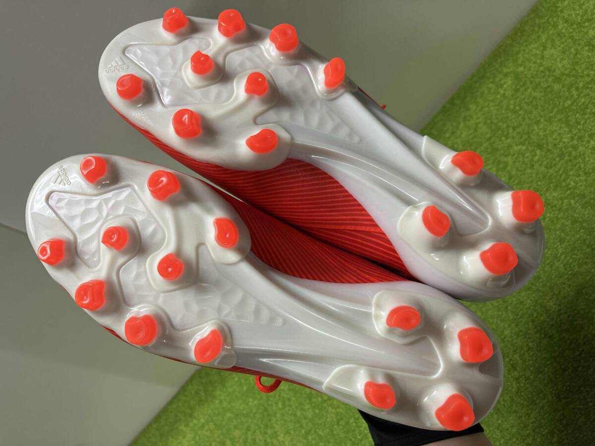 adidas アディダス サッカーシューズ 24.5cm ネメシス 19.1-ジャパン HG/AG(レッド×ホワイト)_画像4