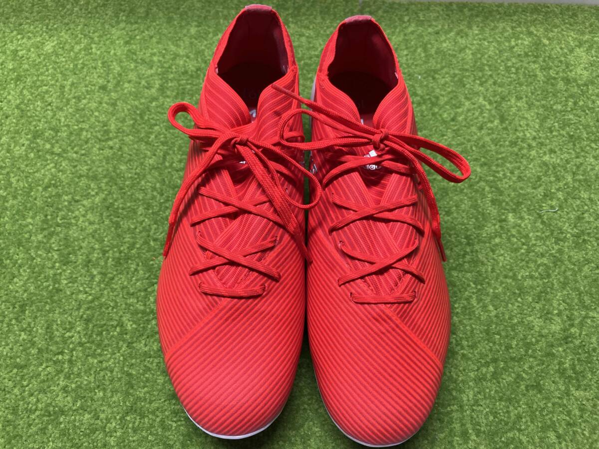 adidas アディダス サッカーシューズ 24.5cm ネメシス 19.1-ジャパン HG/AG(レッド×ホワイト)_画像8