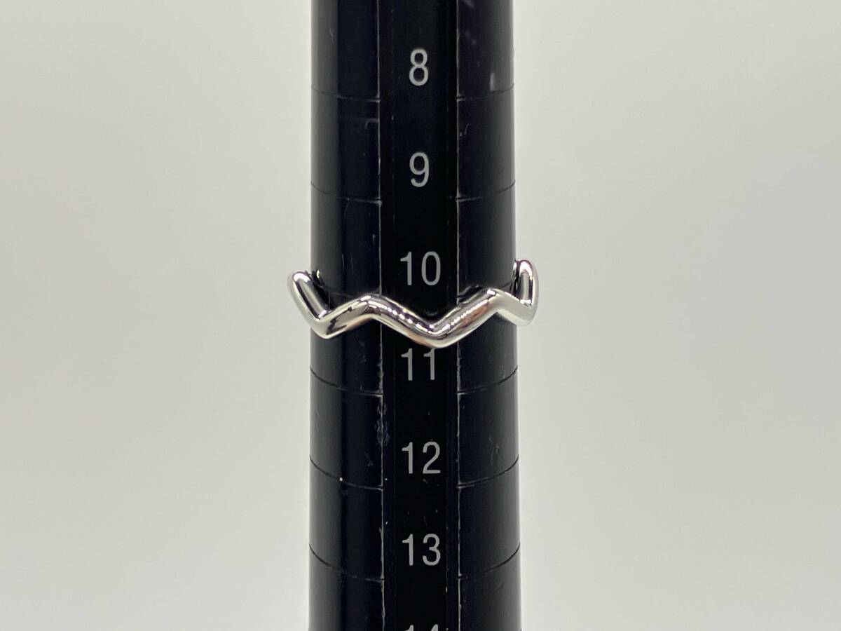 【美品】TIFFANY＆Co. ティファニー Pt950 プラチナ 約10.5号 約3.8g パロマピカソ ジグザグリング ブランドアクセサリー 指輪 リング_画像6