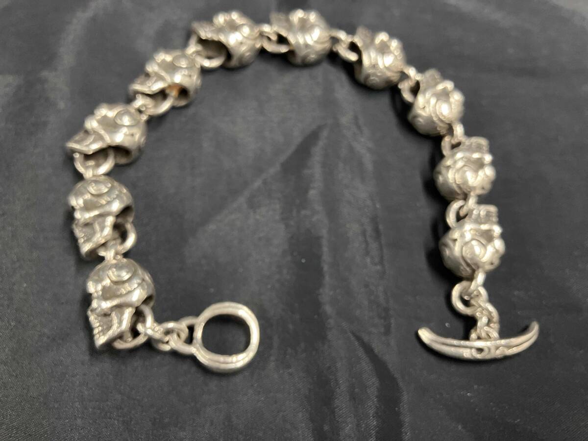 かすう工房 神風特攻髑髏 ブレスレット シルバー 店舗受取可_画像5