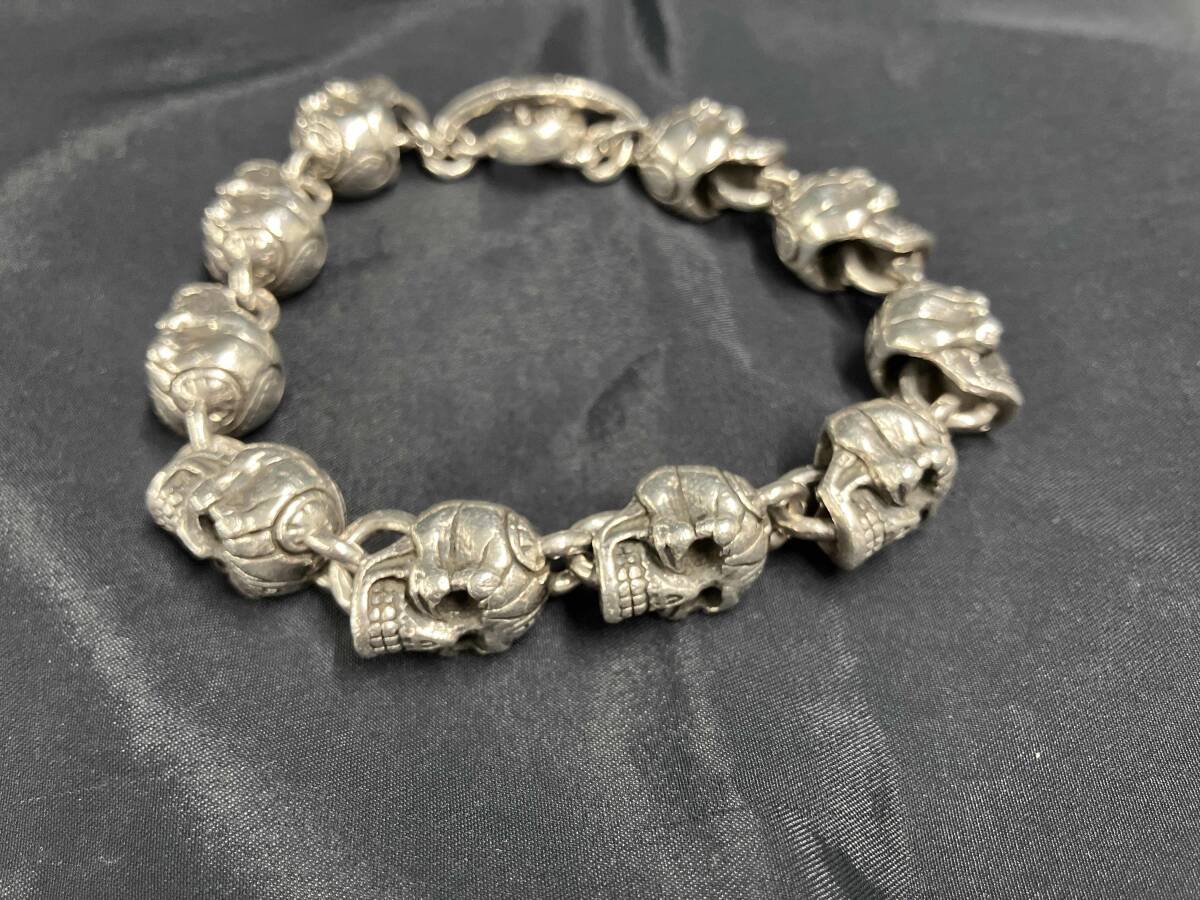 かすう工房 神風特攻髑髏 ブレスレット シルバー 店舗受取可_画像1
