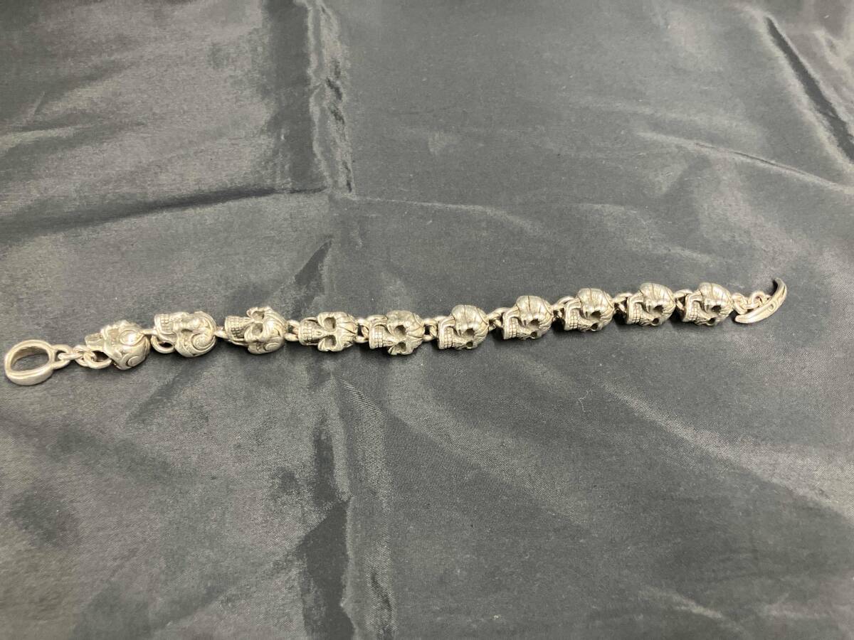 かすう工房 神風特攻髑髏 ブレスレット シルバー 店舗受取可_画像2