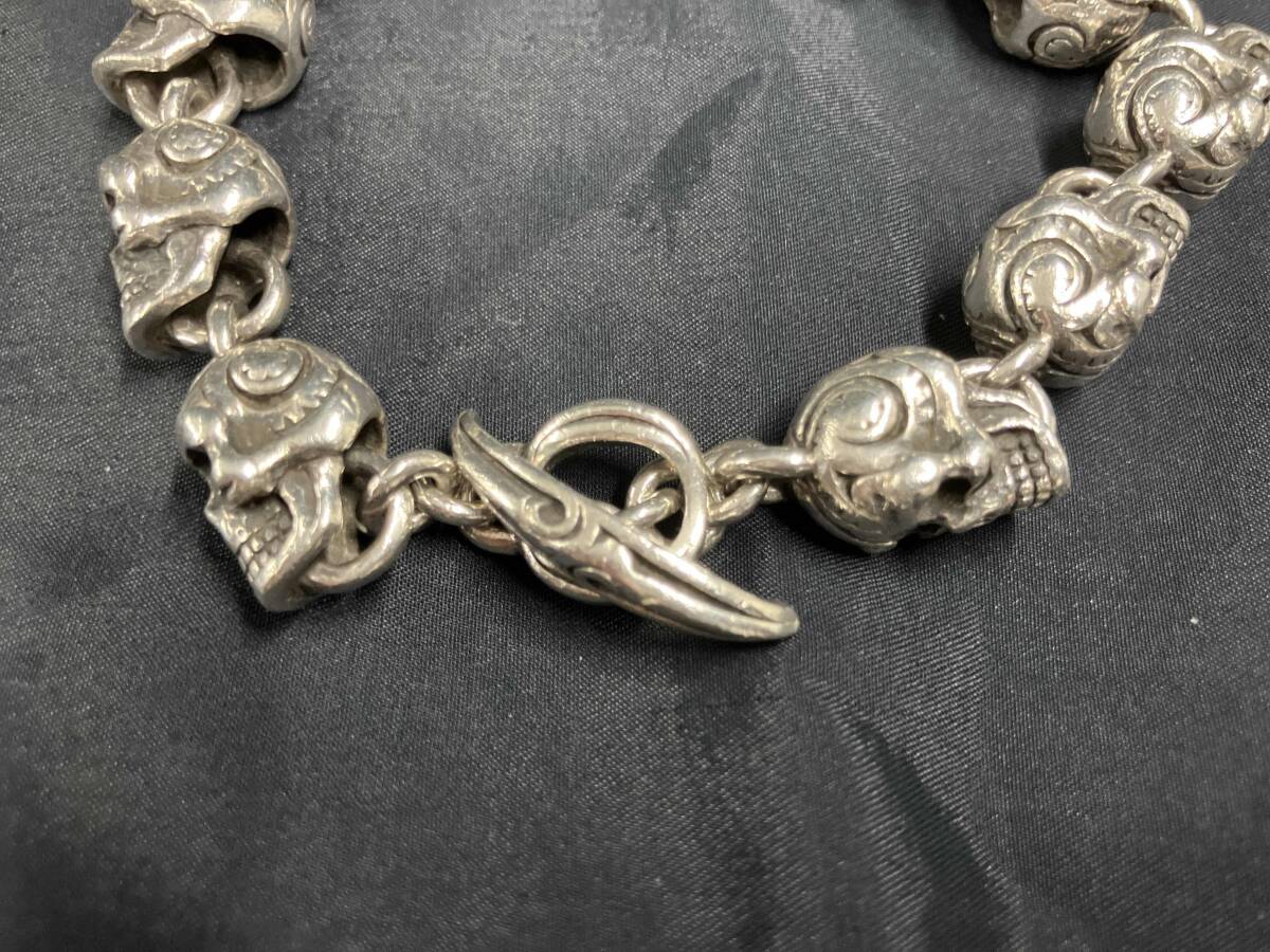 かすう工房 神風特攻髑髏 ブレスレット シルバー 店舗受取可_画像4