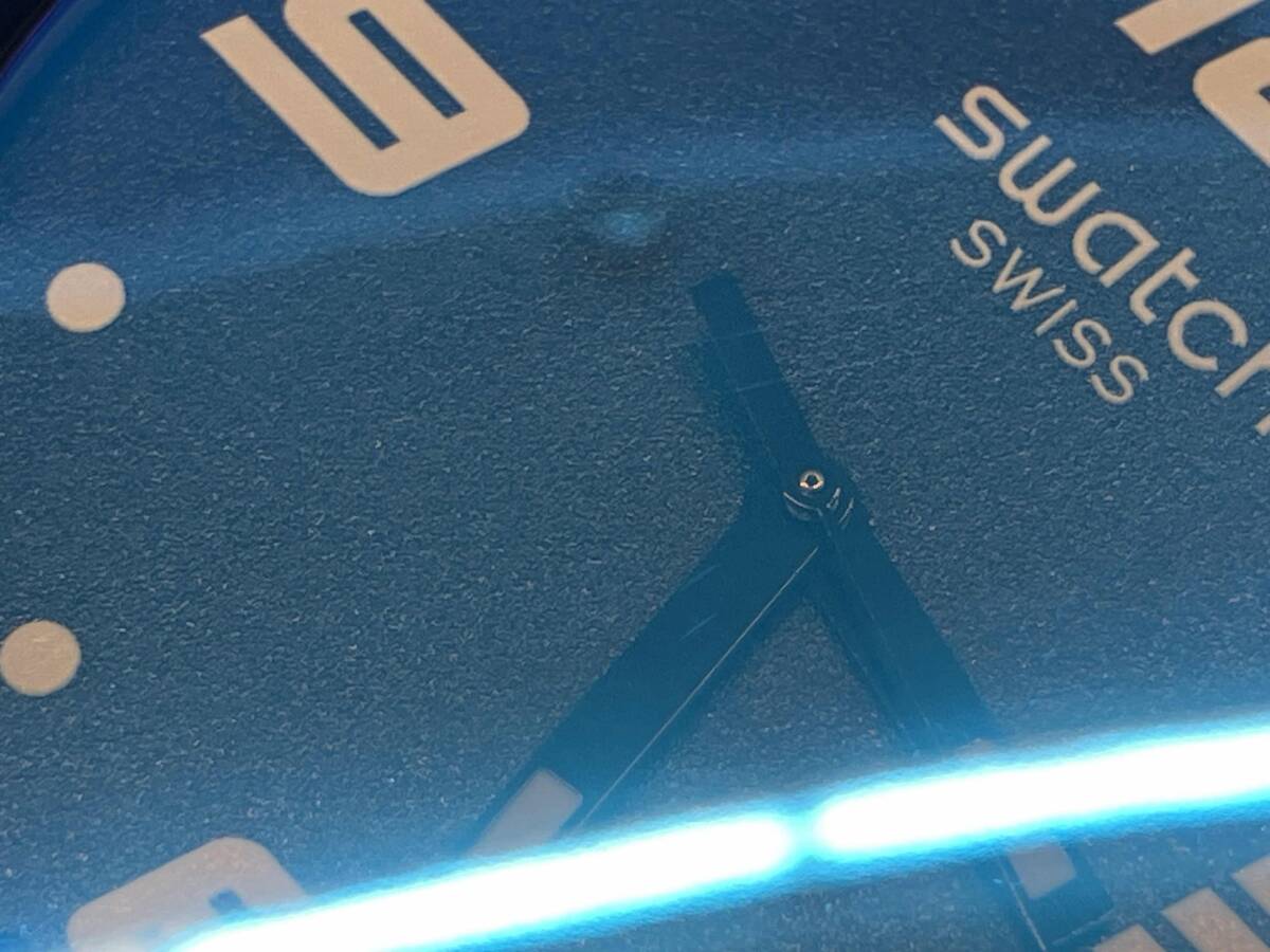 swatch クォーツ FUTURISTIC フューチャリスティック BIG BOLD ビッグボールド QZ スウォッチ ネイビー 紺 オレンジ_画像8