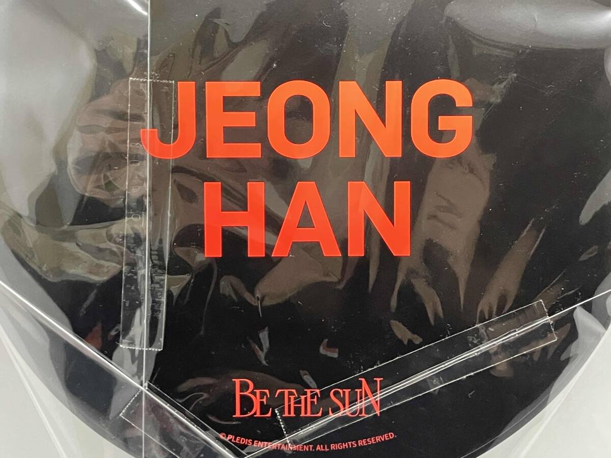 * SEVENTEEN BE THE SUN душа темно синий John рукоятка веер "uchiwa" JEONG HAN
