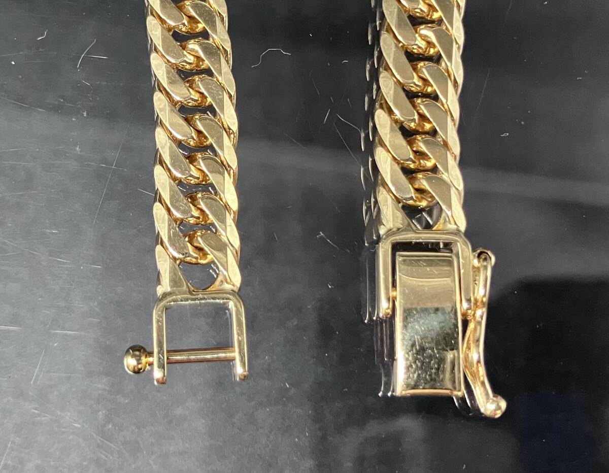 喜平ブレスレット K18 18金 ゴールド 6面 ダブル 20.5㎝ 20.3g 貴金属 店舗受取可_画像4