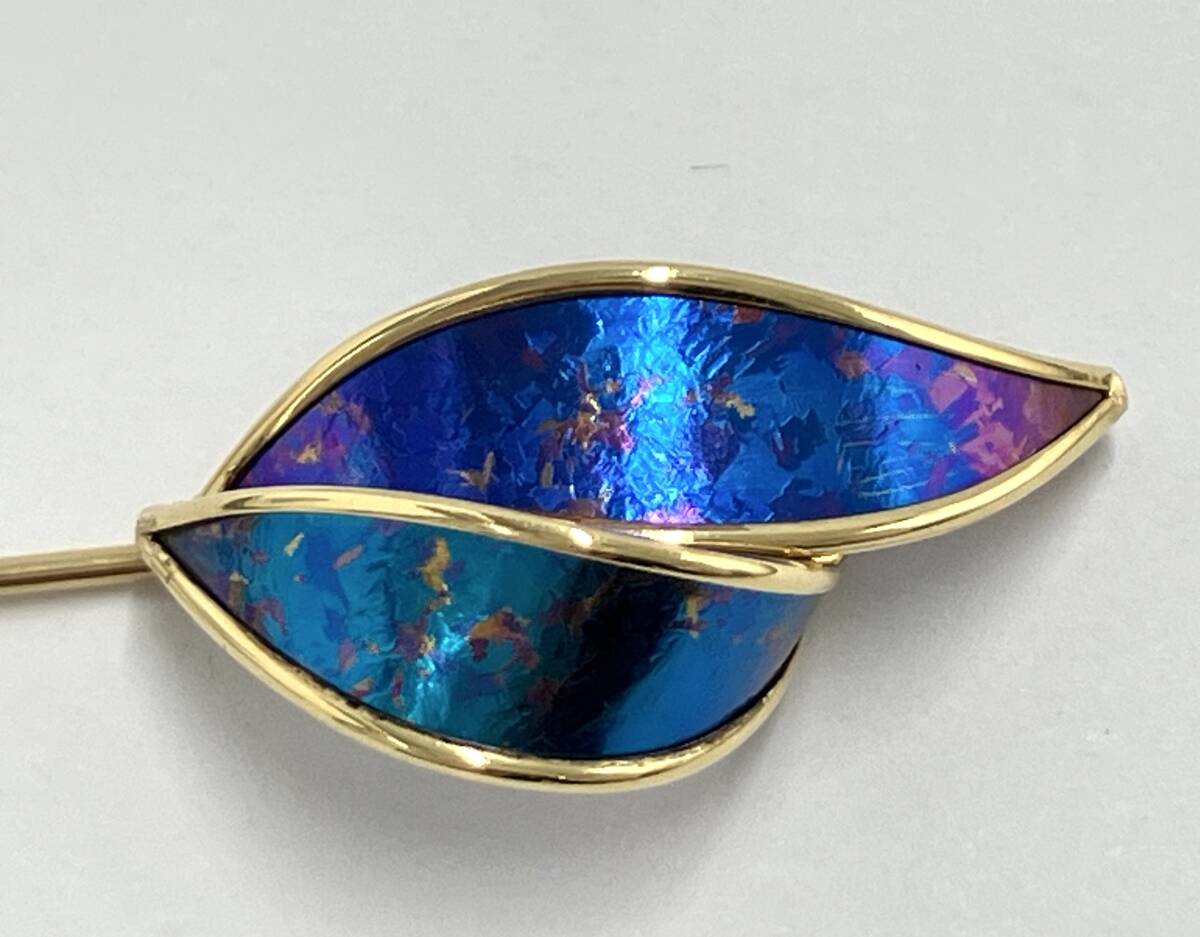 K18 スティックピン ピンブローチ 1.3g イエローゴールド18金_画像2