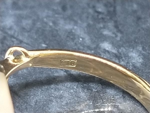 仕上済み K18 パールデザインリング 9mm珠 4.4g ＃9 18K YG 18金 イエローゴールド 指輪 店舗受取可_画像4