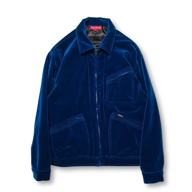 Supreme ジャケット VELVET WORK JACKET Sサイズ ブルー シュプリーム 店舗受取可_画像1