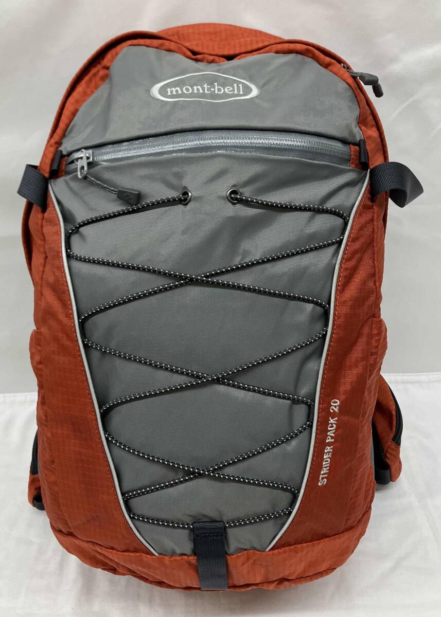 mont-bell モンベル　STRIDER PACK 20 ストライダーパック　20 リュック　バックパック　アウトドア　オレンジ系_画像1