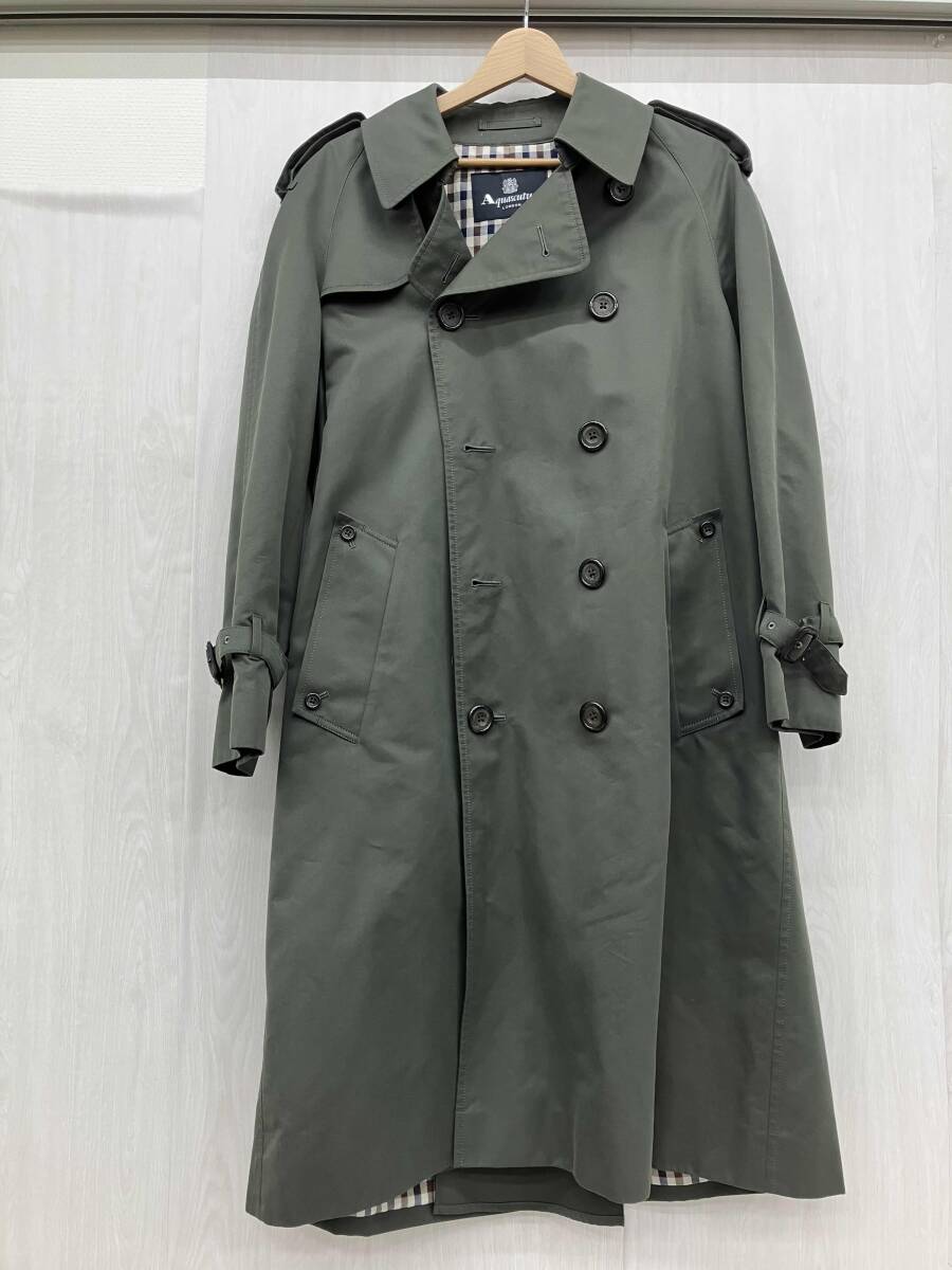 Aquascutum アクアスキュータム　6301451304-4836 トレンチコート　カーキ　メンズ　36_画像1