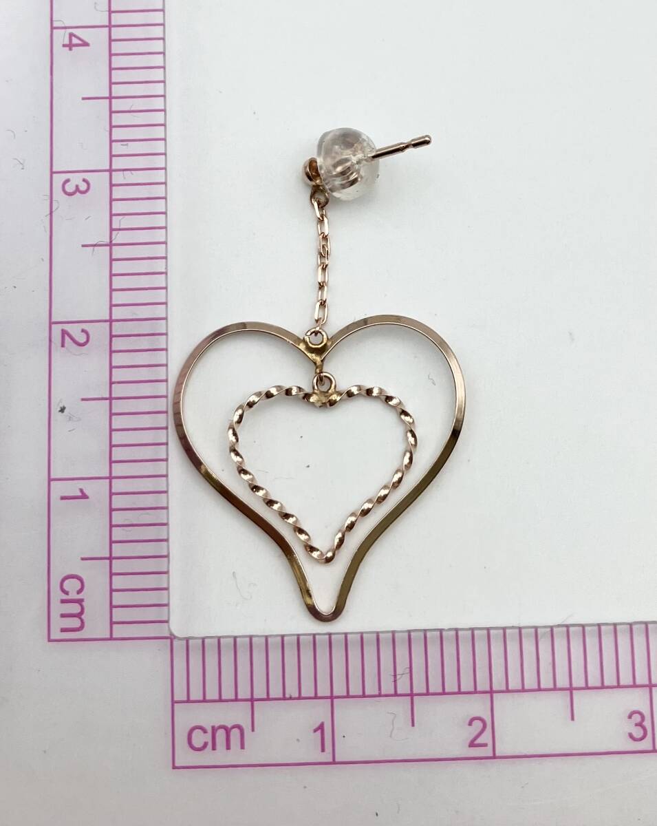 K10 ピアス 1.0g ハート_画像6