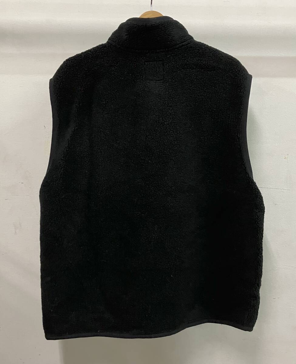 GAP ギャップ 90s~ ボア フリースベスト ブラック ベスト YS9906148 ロゴジップ サイズXL 韓国製 ポリエステル55% アクリル45%_画像2