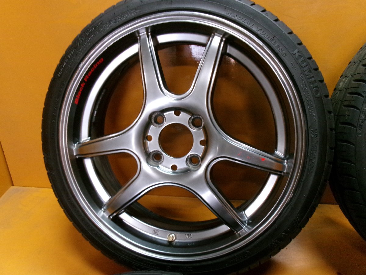 ☆スピスタ☆タイヤホイール　ブラックレーシング HT-03　Nシリーズ アルト　16インチ　5.5J +45 100-4　165/45R16　R161084　中古　23_画像2