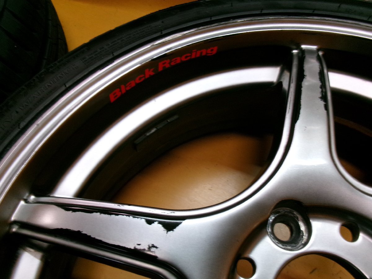 ☆スピスタ☆タイヤホイール　ブラックレーシング HT-03　Nシリーズ アルト　16インチ　5.5J +45 100-4　165/45R16　R161084　中古　23_画像4