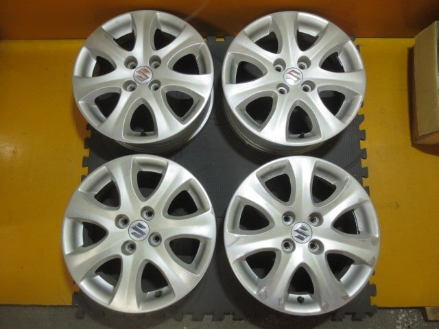☆スピスタ☆ホイール　スズキ純正　スイフト　15インチ　5.5J　+45　100-4　4本　R155275H　中古_画像1