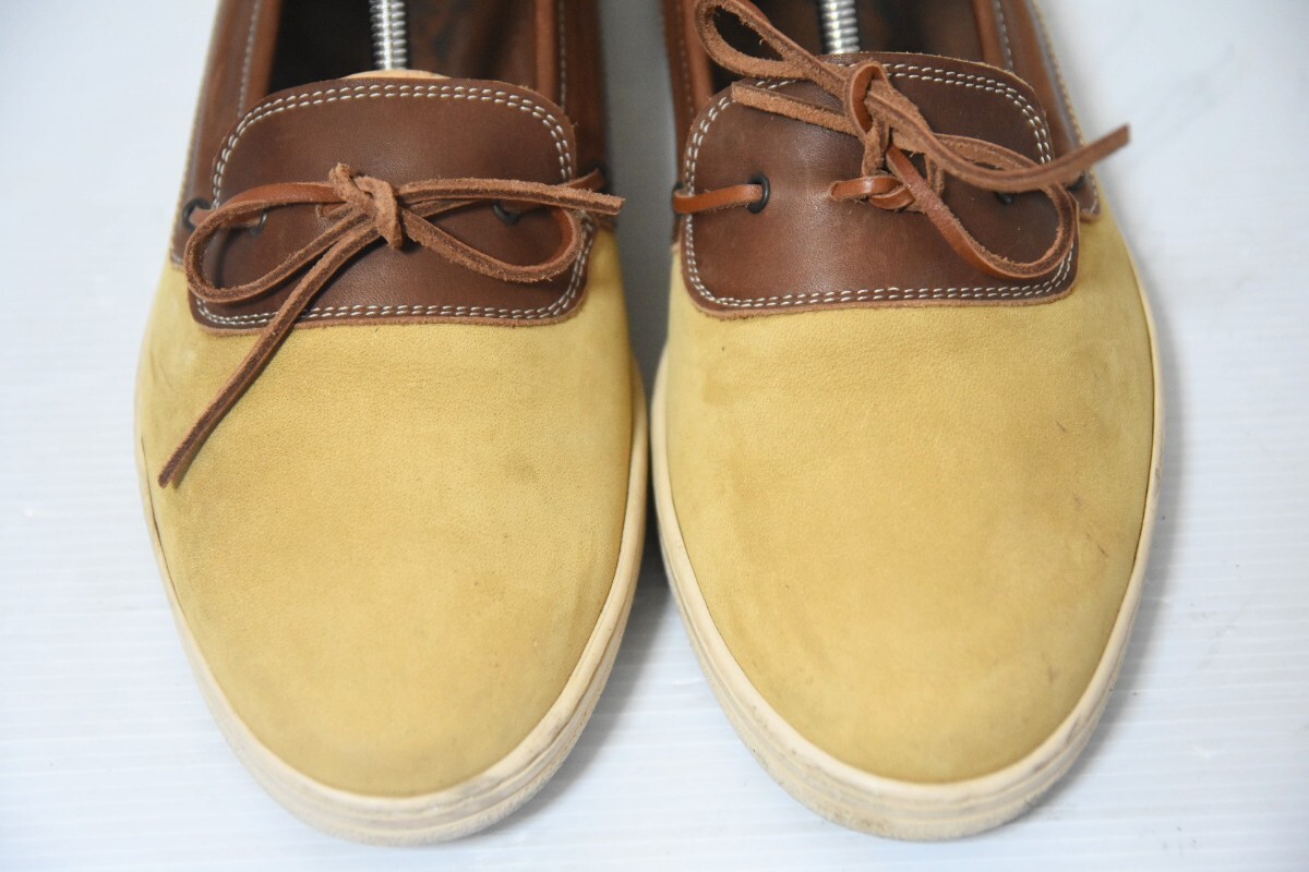 定価11万円 100円スタート!【Salvatore Ferragamo】サルヴァトーレフェラガモ デッキシューズ ブラウン スエード 25.5cmEE_画像4