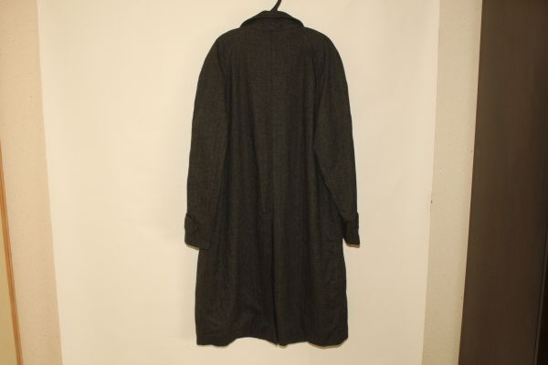 4133*XL：バーバリーズ、白混じり黒、ウールコート、良品_画像5