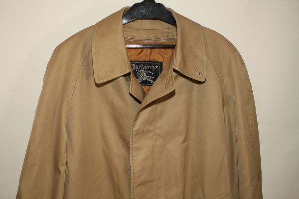 4175*S：バーバリーズ、ベージュ、ウールライナー付き、ステンカラーコート、訳あり品_画像3