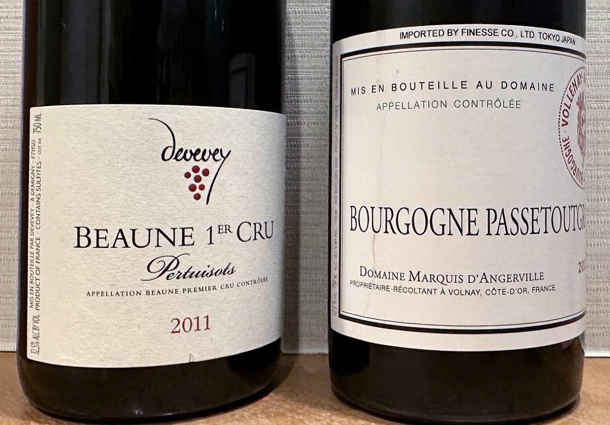 ★マルキ・ダンジェルヴィーユ ブルゴーニュ・パストゥグラン 2022年 ＆ ドゥヴヴェイ ボーヌ・1er・ペルテュイゾ 2011年 2本セット★_画像4