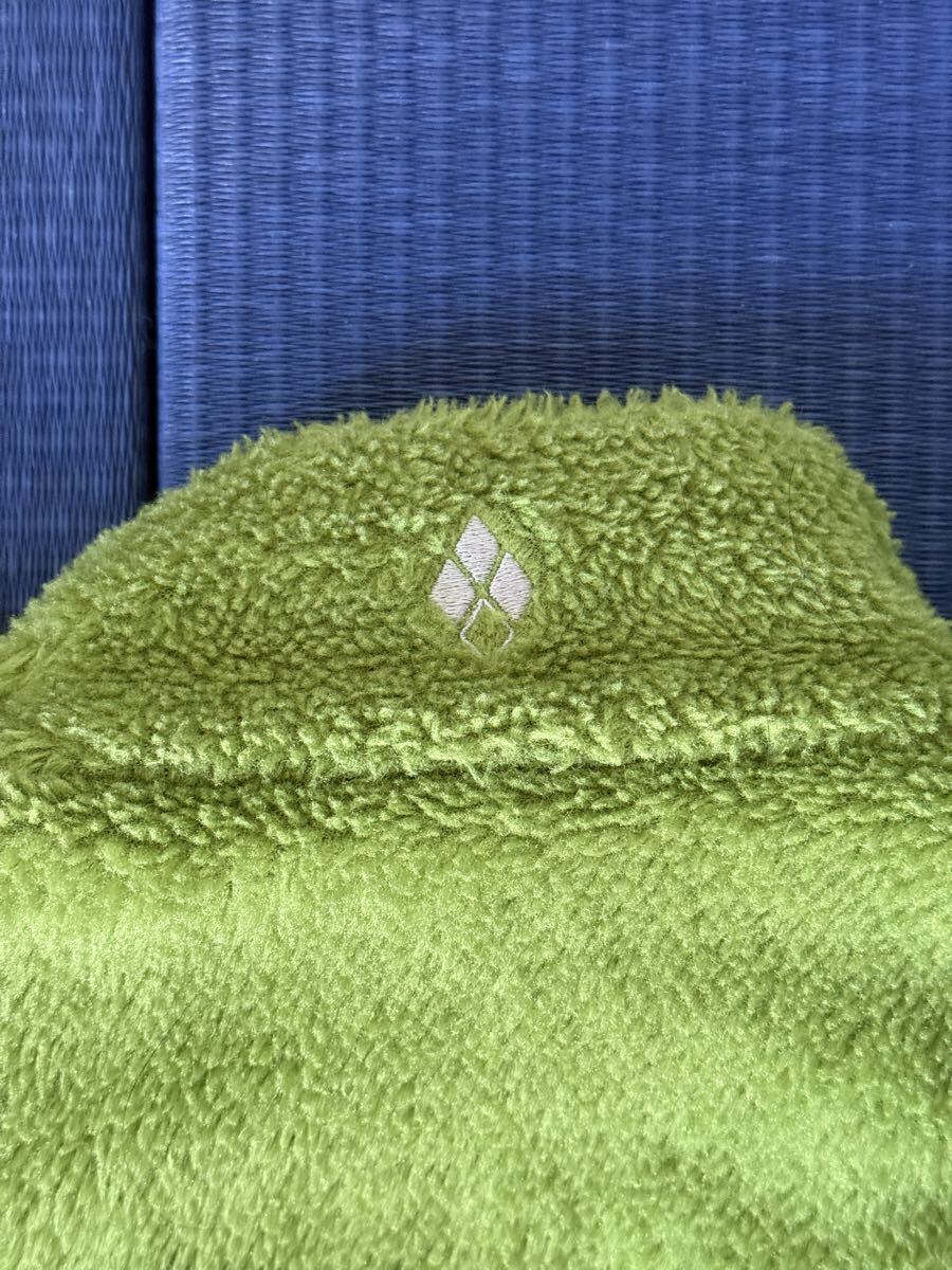 【中古】モンベル mont-bell フリース ジップアップ XL 緑系 ボア_画像4