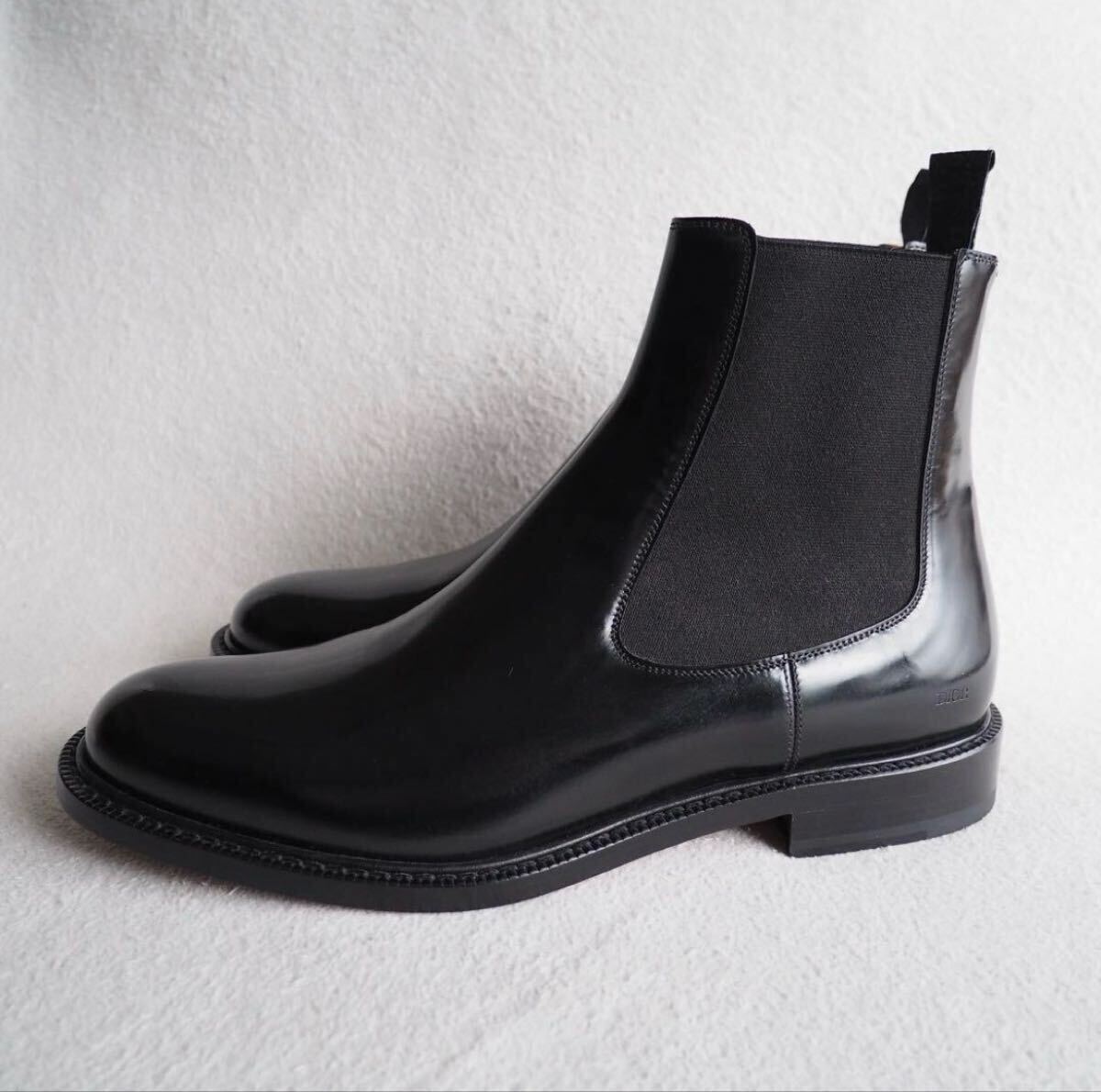 【新品未使用】DIOR HOMME ITALY ディオールオム サイドゴアブーツ チェルシーブーツ ブラック イタリア製 43 箱付き 革靴 レザーブーツ_画像3
