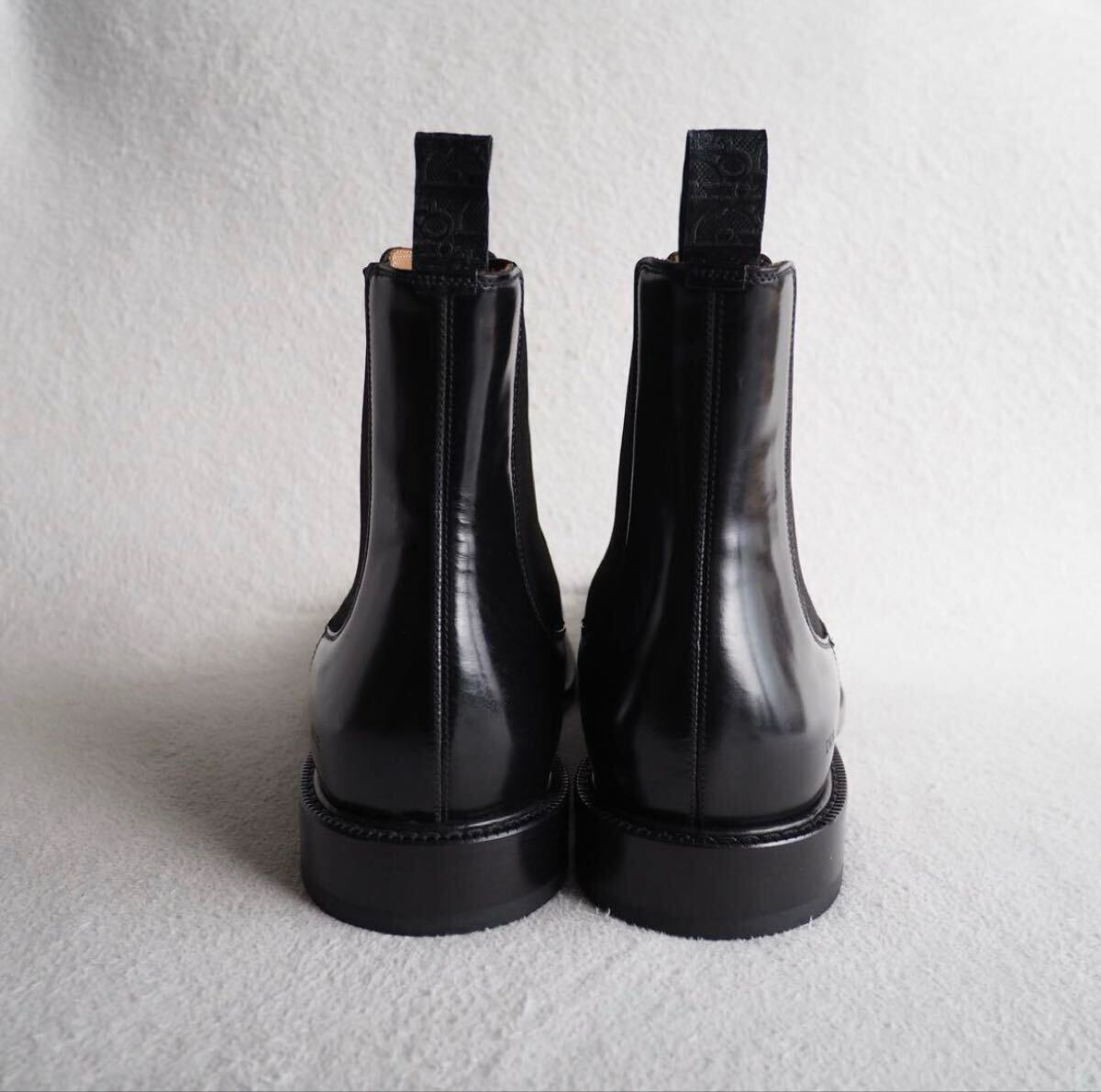 【新品未使用】DIOR HOMME ITALY ディオールオム サイドゴアブーツ チェルシーブーツ ブラック イタリア製 43 箱付き 革靴 レザーブーツ_画像4
